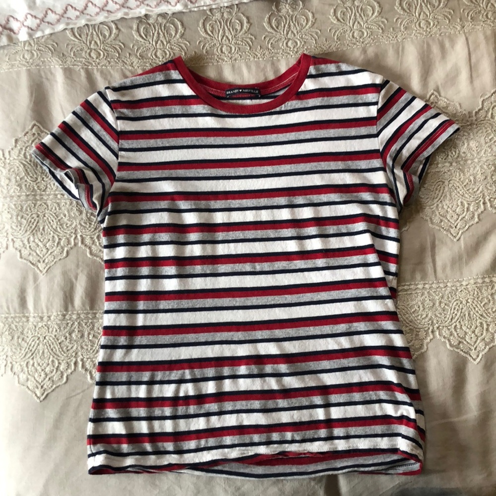 Cotton Striped Tee from Brandy Melville